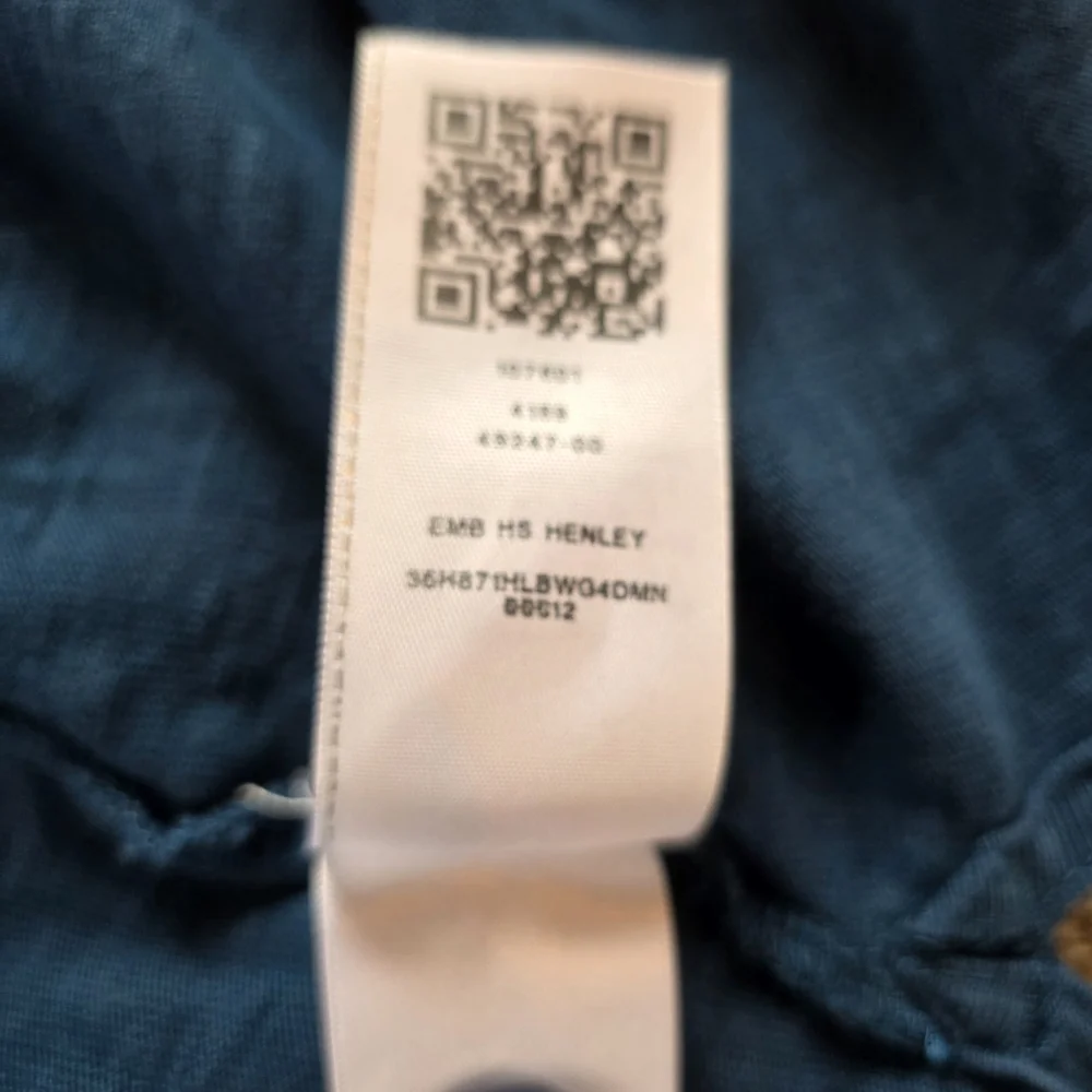 True Religion Men's Blue Henley Shirt